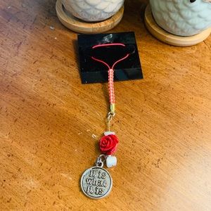 NEW “ It is What It is “ Lanyard Key 🔑 chain w Rose custom peacedbyalise